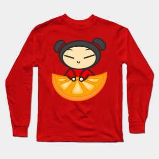 Orange Pucca Long Sleeve T-Shirt